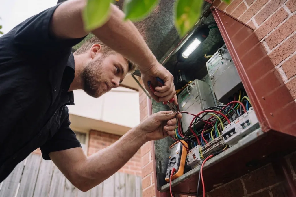 Willoughby electrician performing electrical work